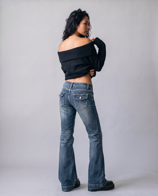 Seren Low-Rise Flare Jeans