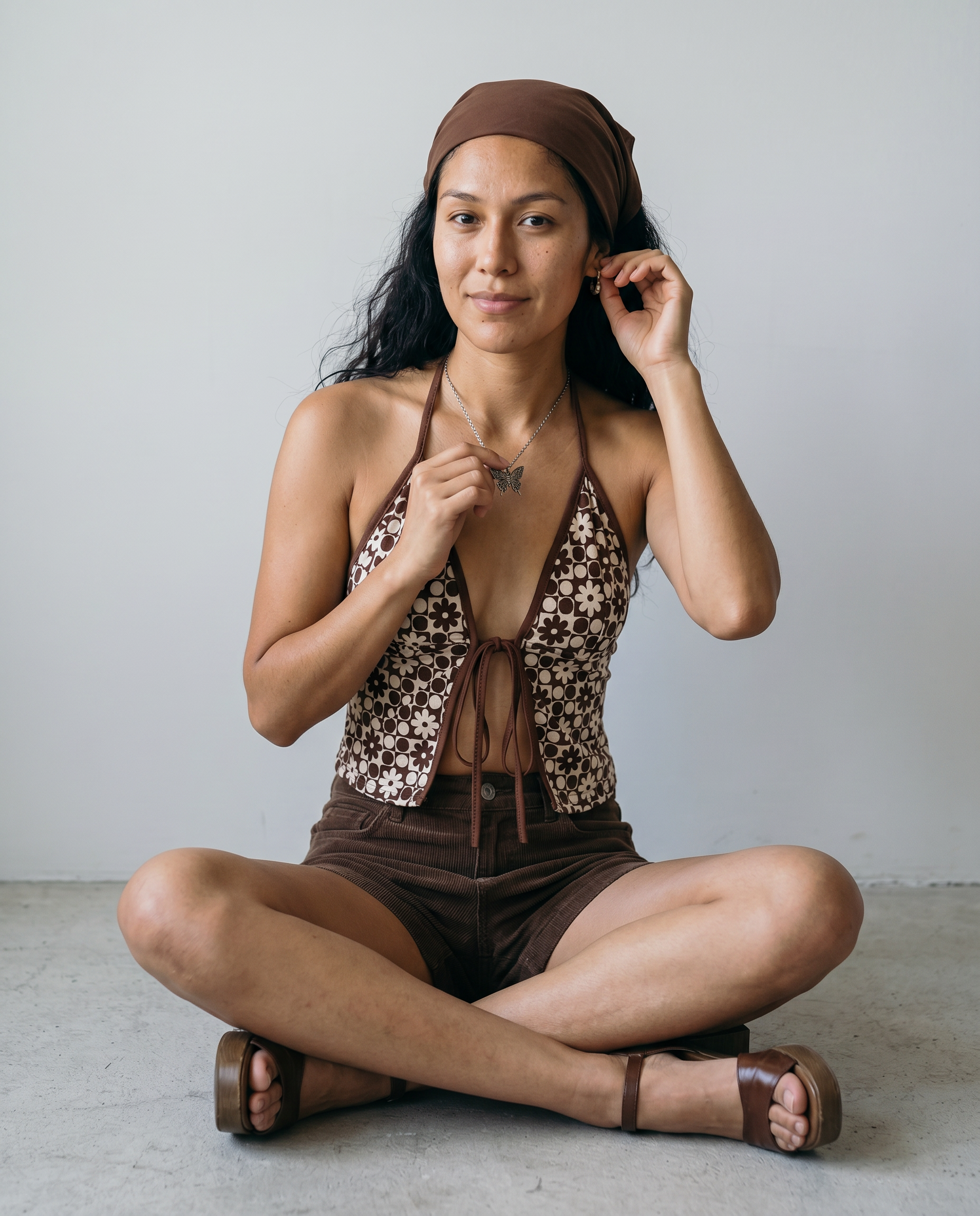 Delphine Floral Halter Top
