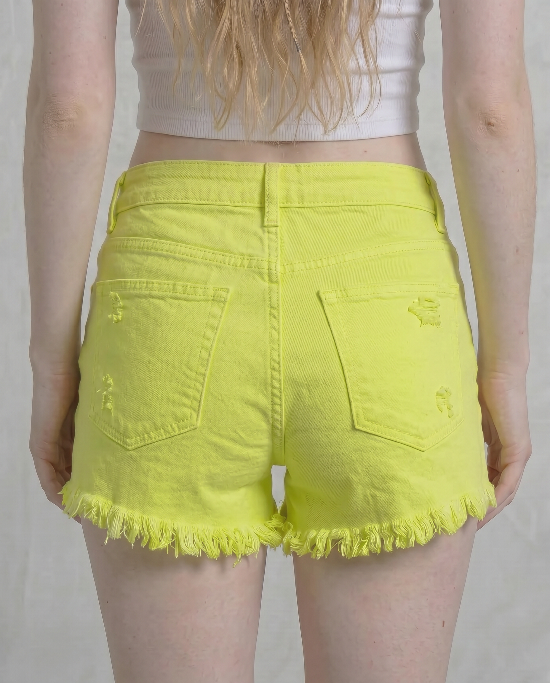 Citrina Distressed Denim Shorts