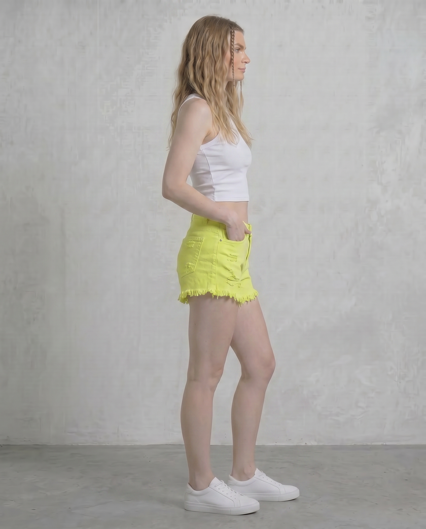 Citrina Distressed Denim Shorts
