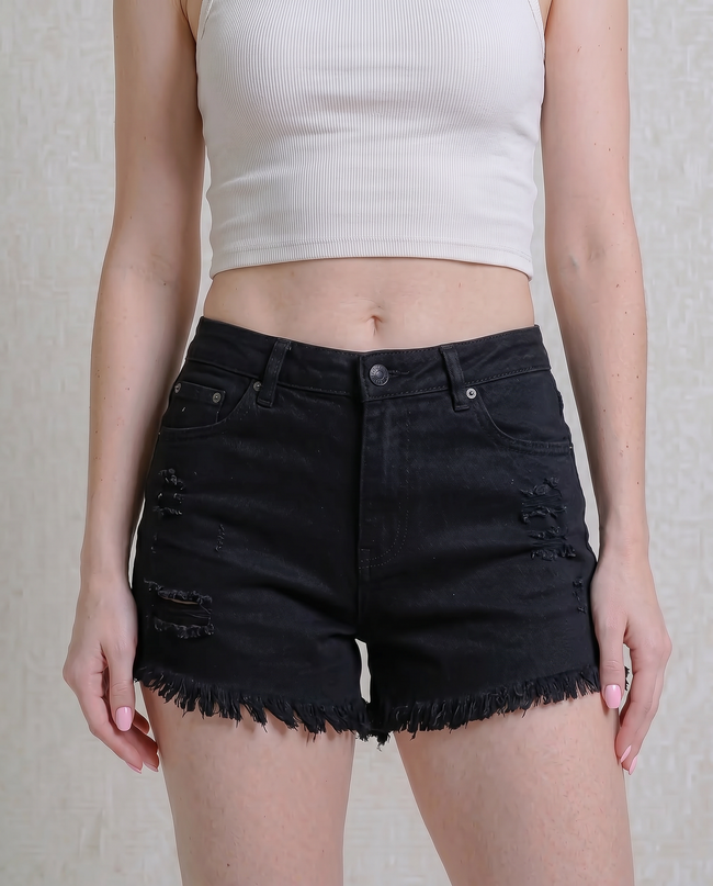 Citrina Distressed Denim Shorts
