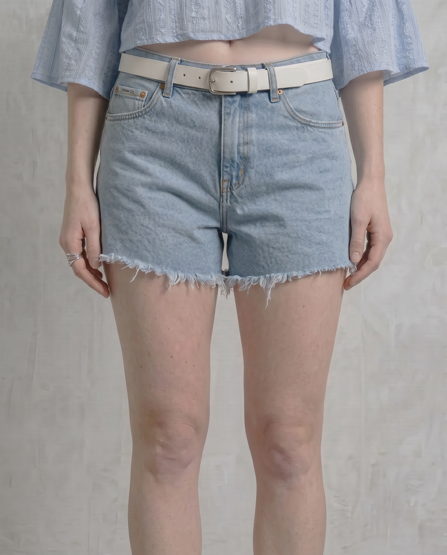 Adeline Frayed Denim Shorts