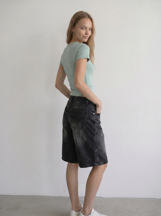 Nadia Denim Jorts