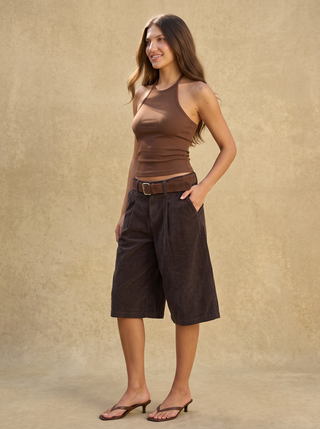 Fernanda Corduroy Trouser Shorts