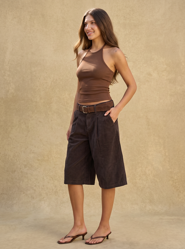 Fernanda Corduroy Trouser Shorts