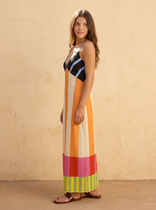 Genevra Colorblock Maxi Dress