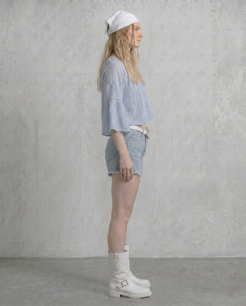 Adeline Frayed Denim Shorts