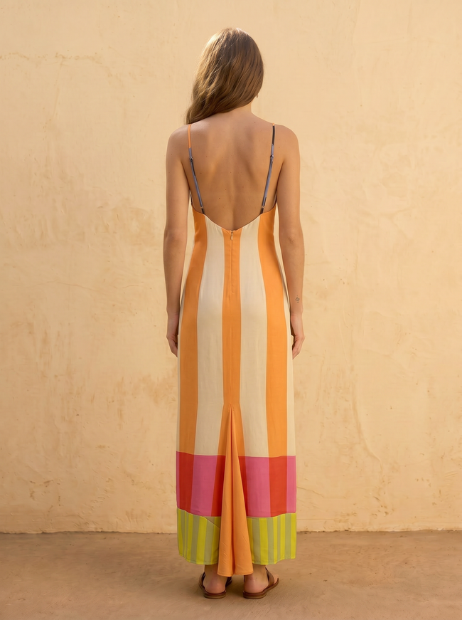 Genevra Colorblock Maxi Dress