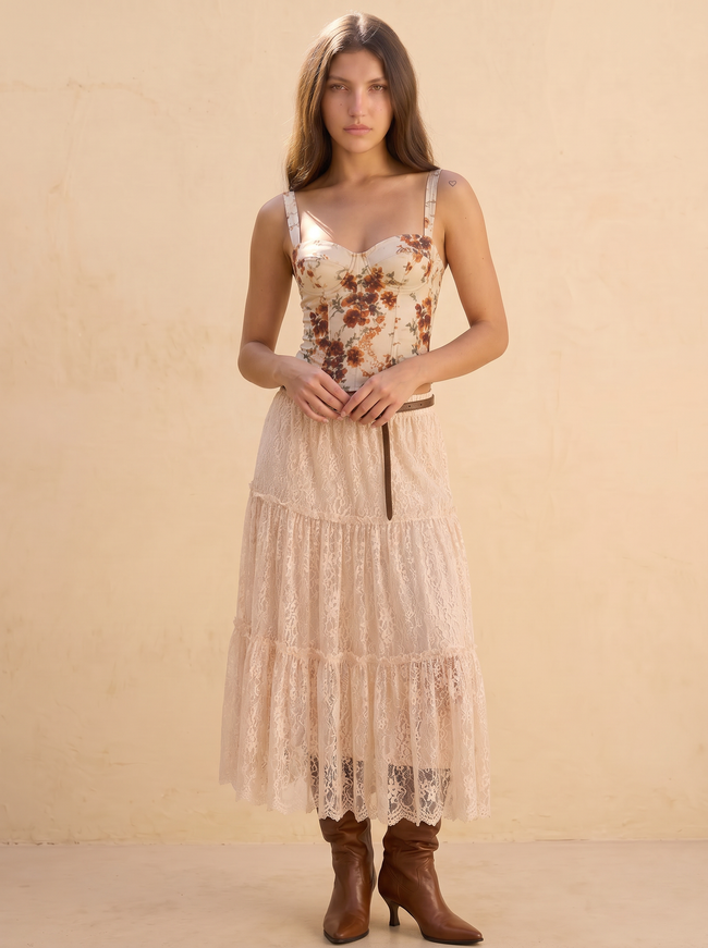 Adalyn Floral Sweetheart Corset Top