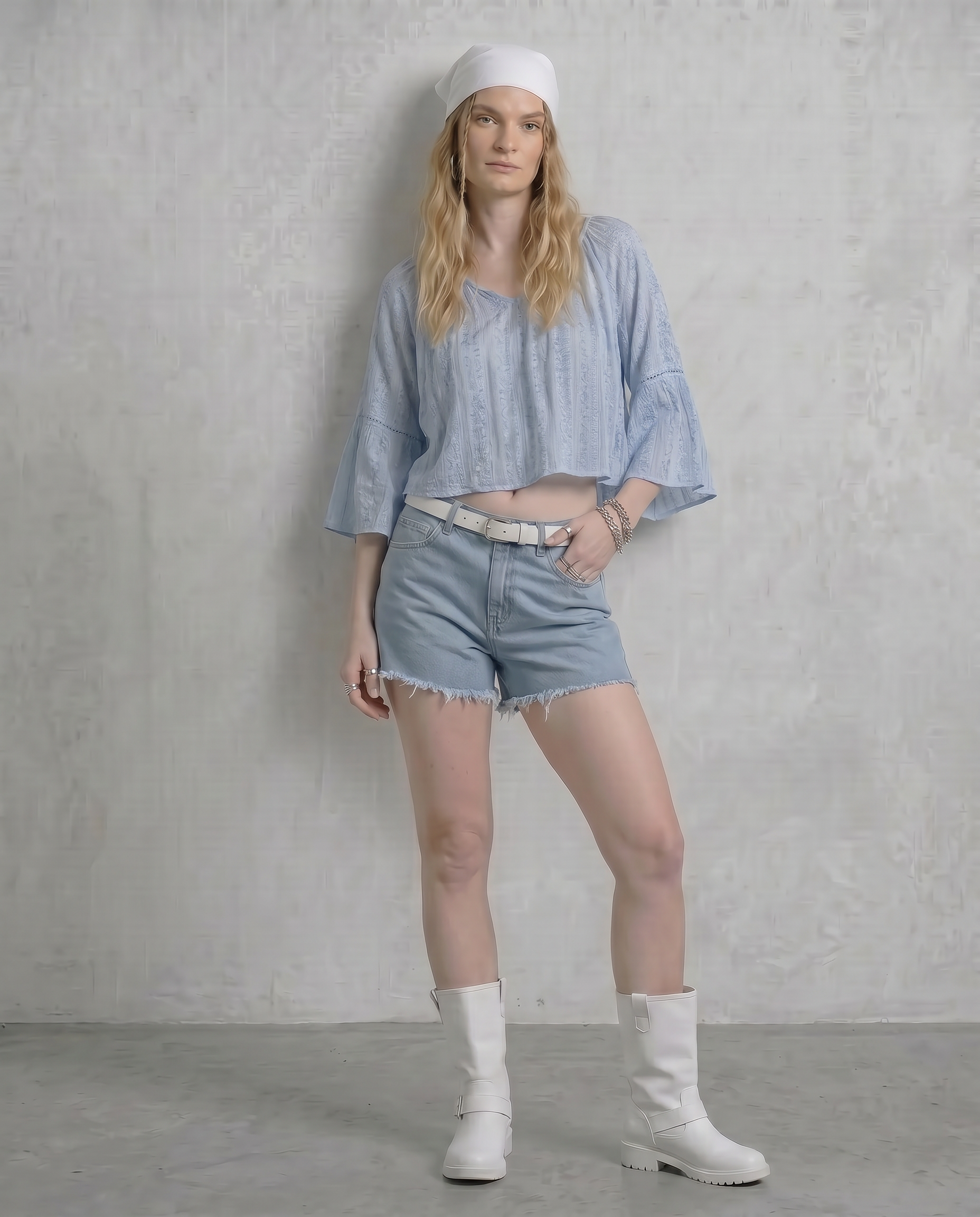Adeline Frayed Denim Shorts