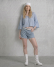 Adeline Frayed Denim Shorts