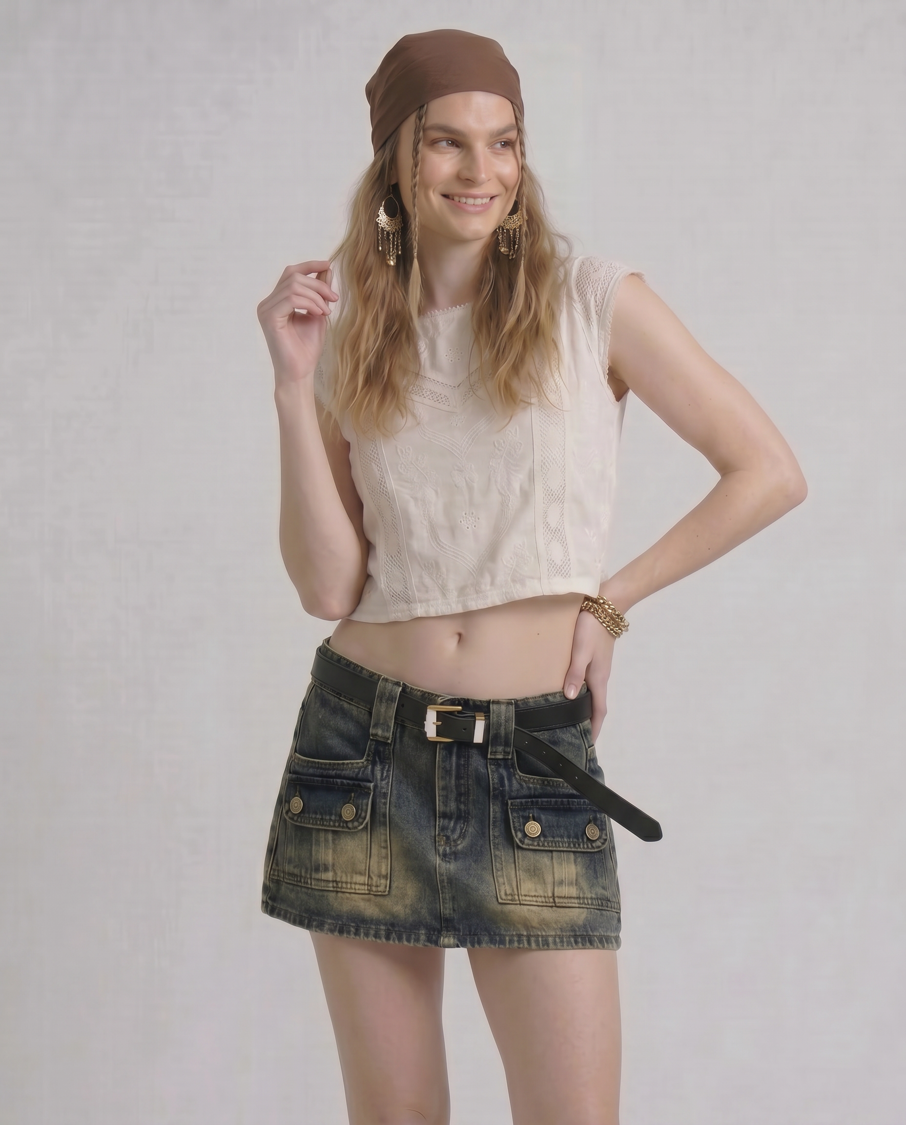 The Wildflower Denim Skirt