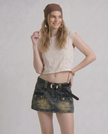 The Wildflower Denim Skirt
