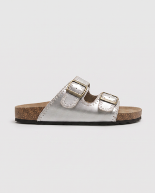 Silver Siren Double Buckle Slides