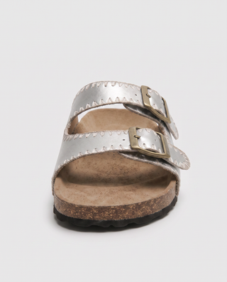 Silver Siren Double Buckle Slides