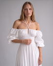 Eudora Off-Shoulder Puff-Sleeve Maxi Dress