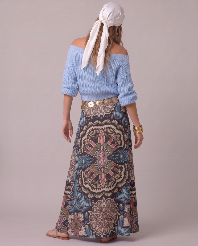 Wisteria Wrap Maxi Skirt