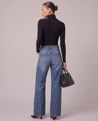 Vantrelle Grommet Wide-Leg Jeans