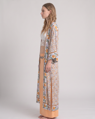 Marigolde Floral Maxi Kimono
