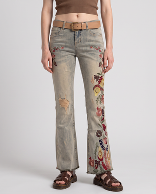Perennia Embroidered Bootcut Jeans