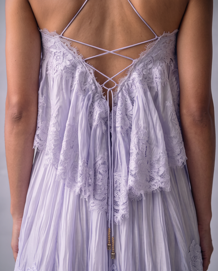 Willodean Lace Tiered Maxi Dress