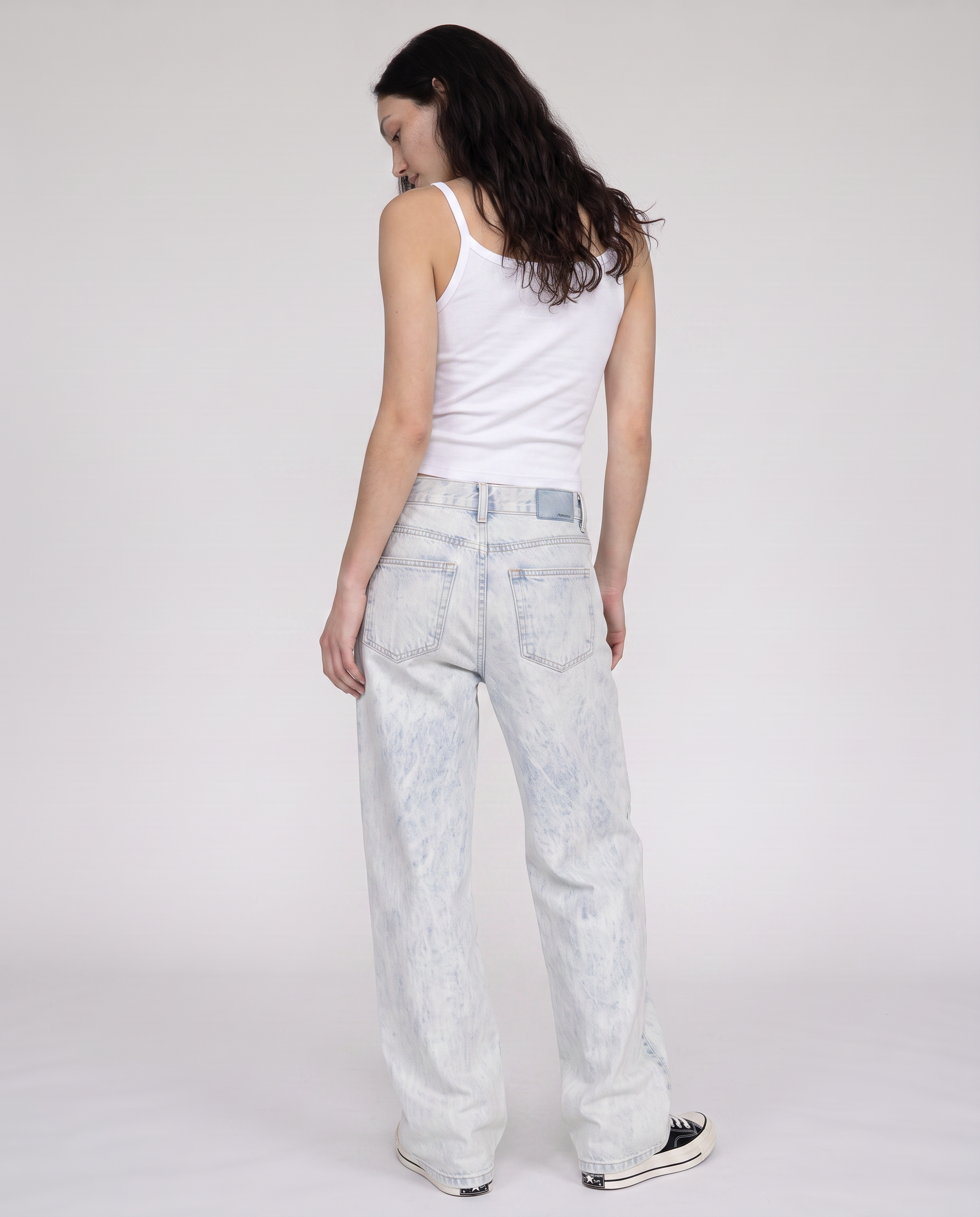 Beatrix Low-Rise Wide-Leg Denim Jeans