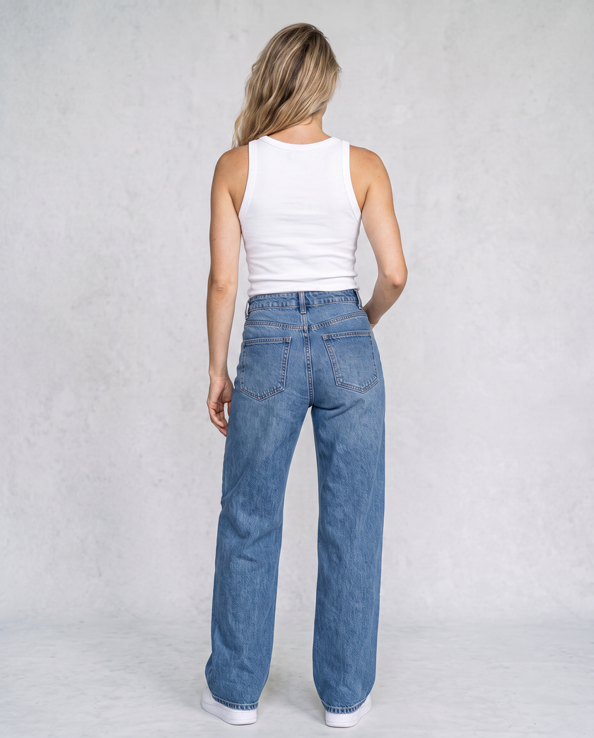 Henrietta Straight-Leg High-Rise Denim Jeans