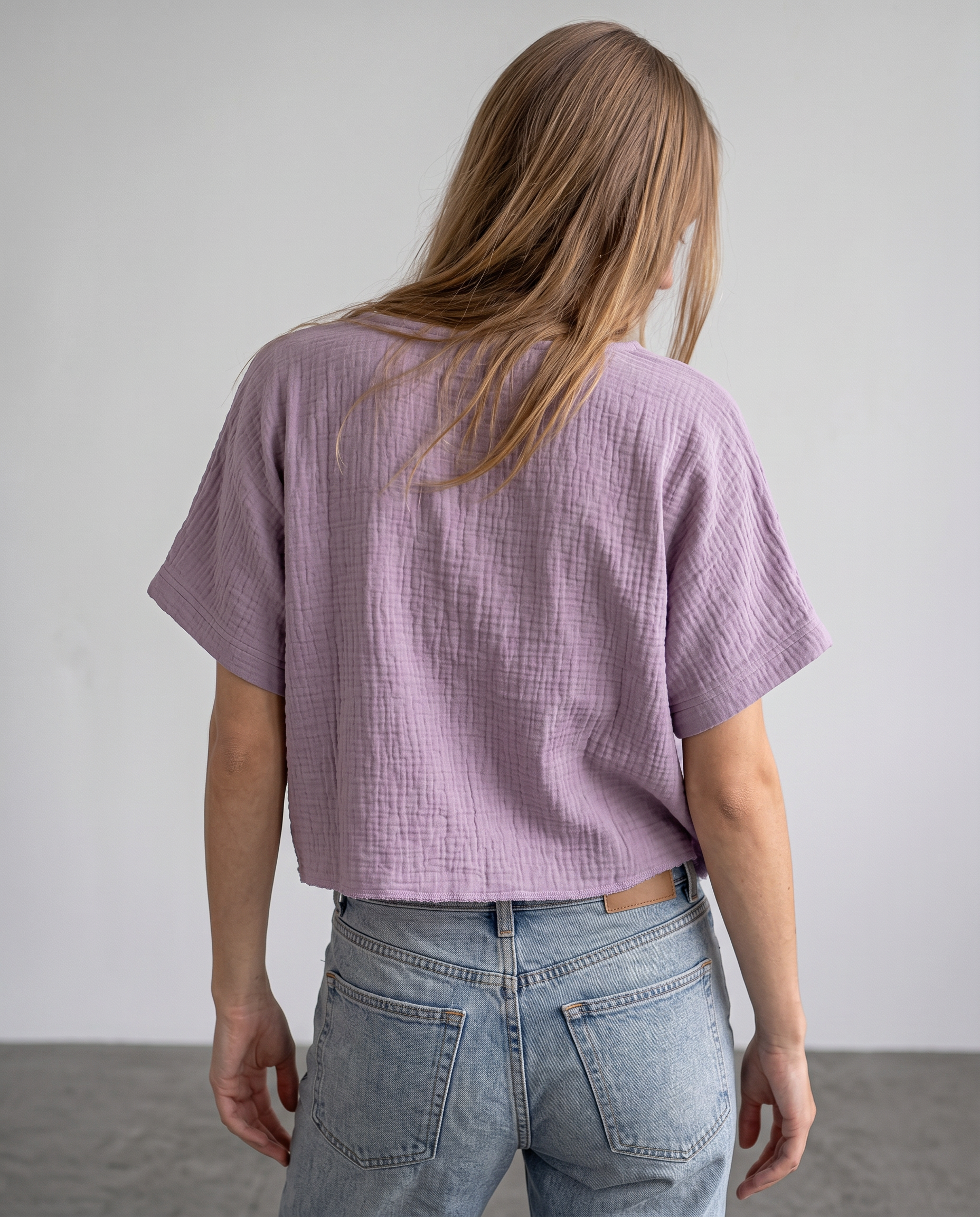 Wilhelmina Textured Crop Tee