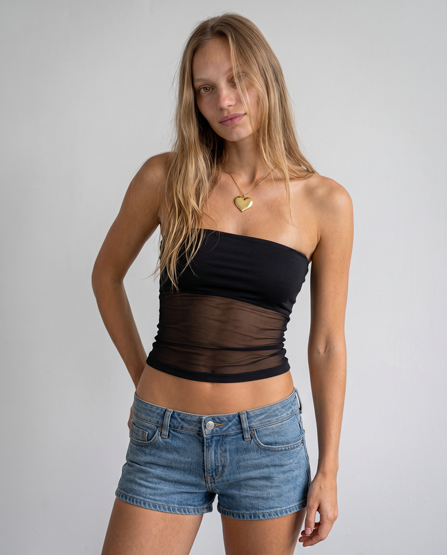 Naomi Mesh Panel Tube Top