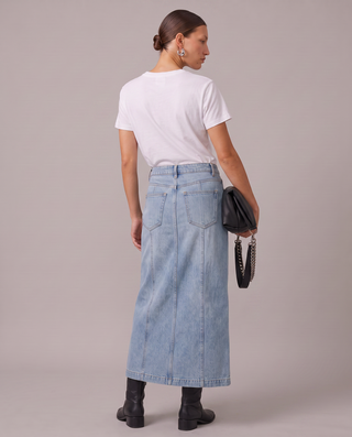 Harlow Denim Column Maxi Skirt