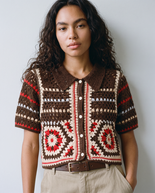 Adobera Granny Square Crochet Top