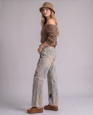 Juniper Floral Embroidered Straight-Leg Jeans