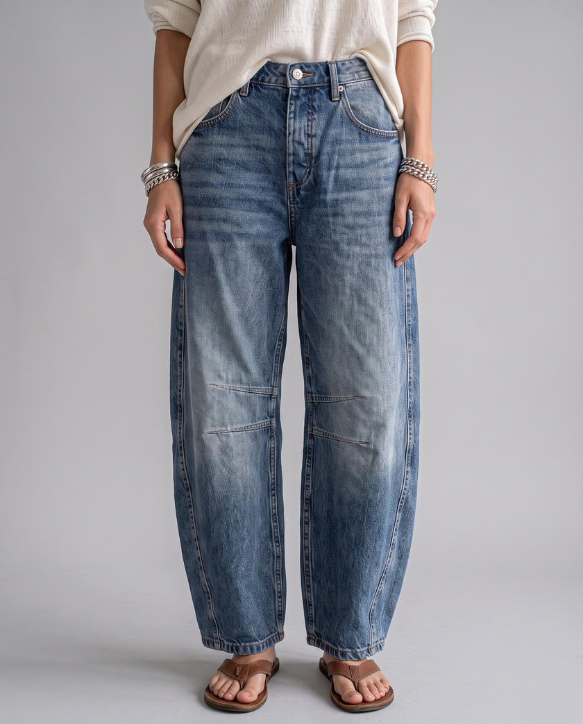 Marcellina Denim Barrel Jeans