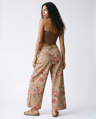 Rue Wide-Leg Floral Print Pants