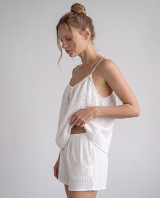 Ivory Gauze Cami Set