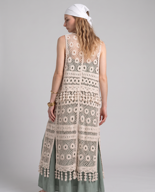 Solaza Crochet Maxi Vest