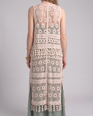 Solaza Crochet Maxi Vest