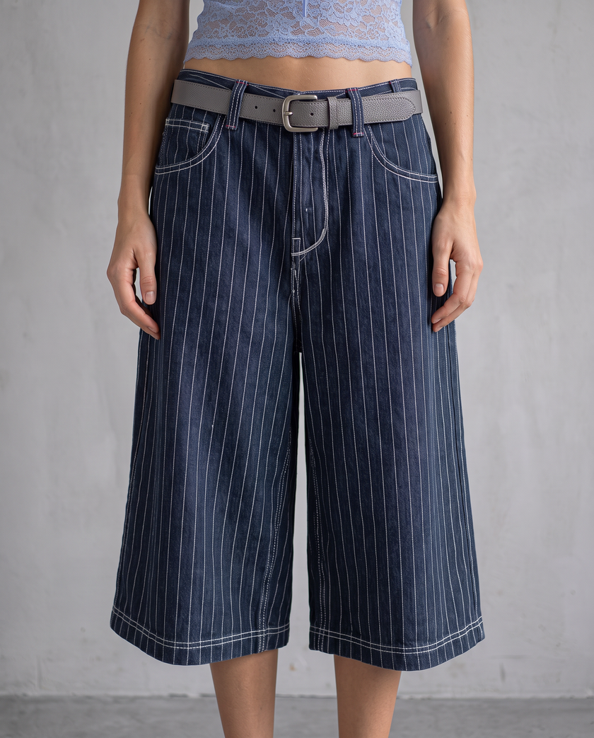 Pinstripe Culotte Jorts