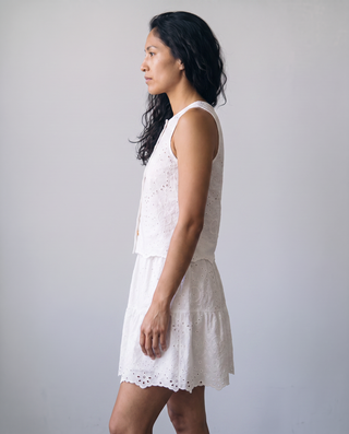 Amalfina Eyelet Button-Front Set