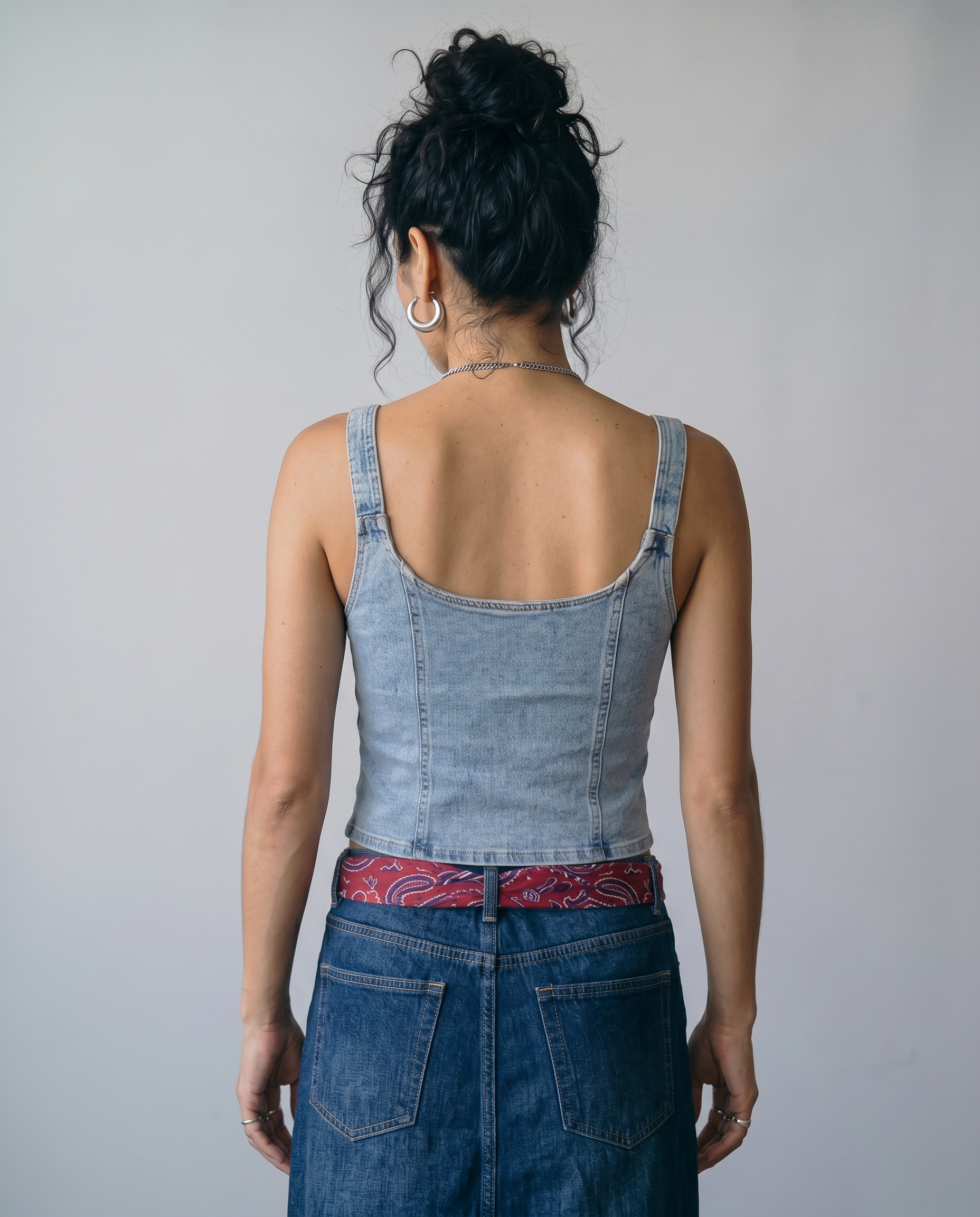 Adalee Denim Corset Top
