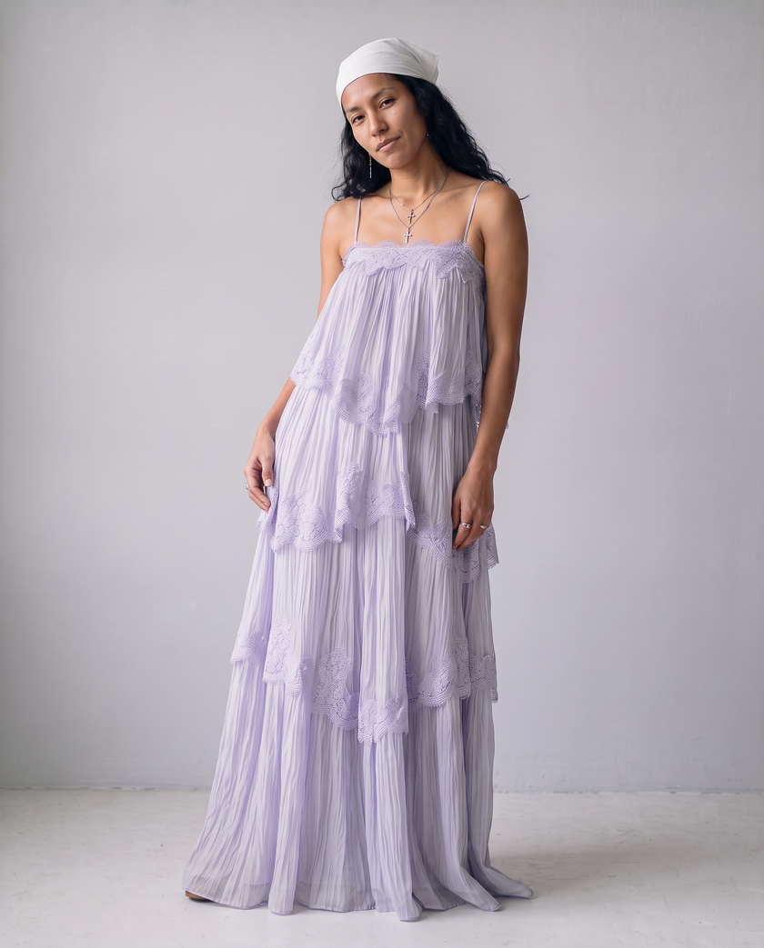 Willodean Lace Tiered Maxi Dress
