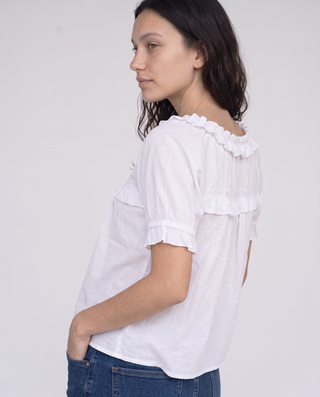 Colette Ruffle-Trim Blouse