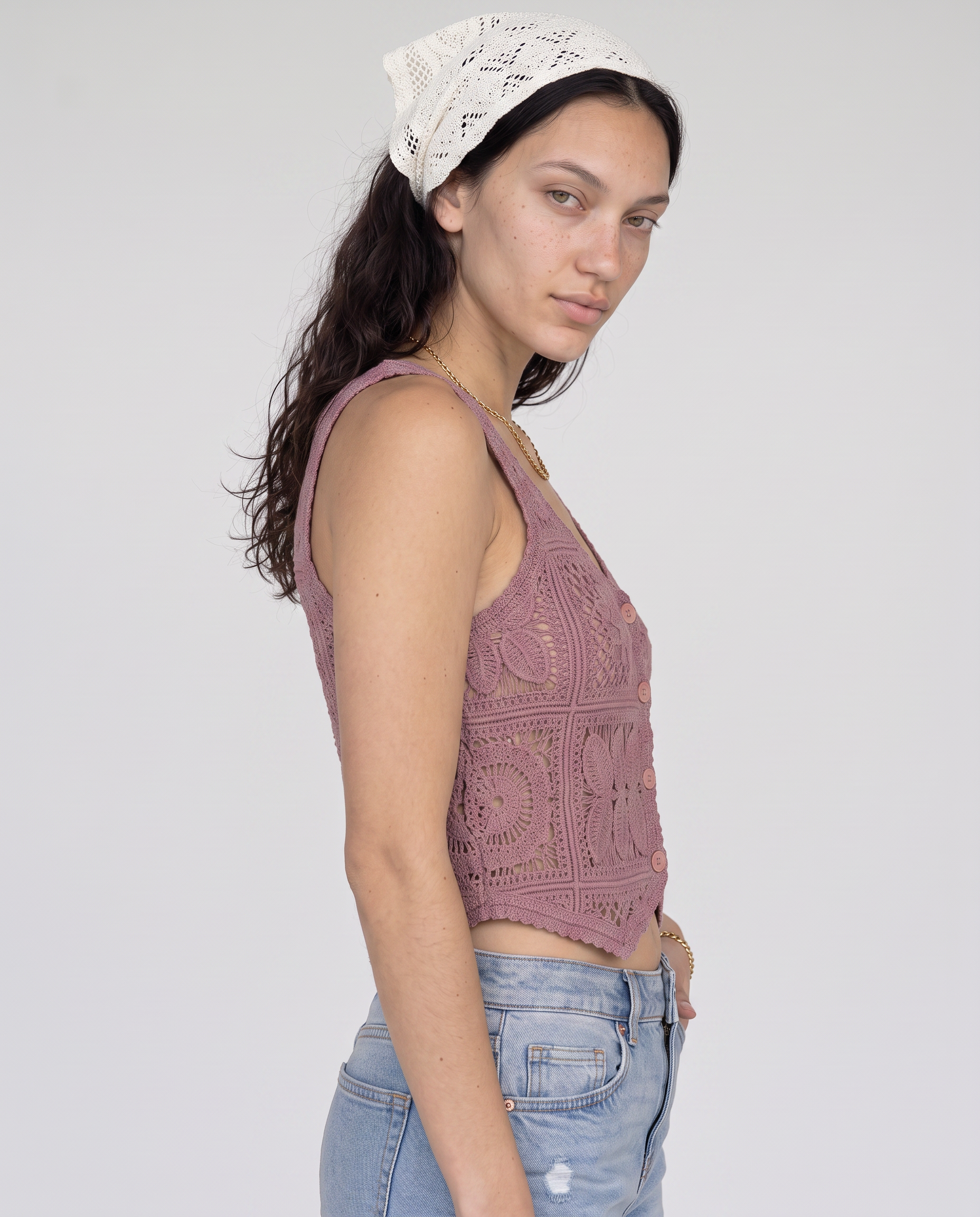 Willowdean Crochet Vest Blouse