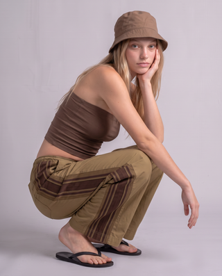Sabine Low-Rise Drawstring Wide-Leg Trousers