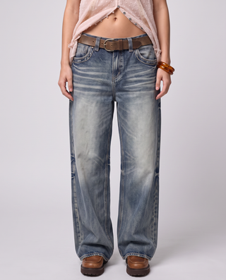 Ozzy Low-Rise Baggy Wide-Leg Jeans