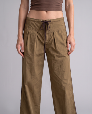 Sabine Low-Rise Drawstring Wide-Leg Trousers