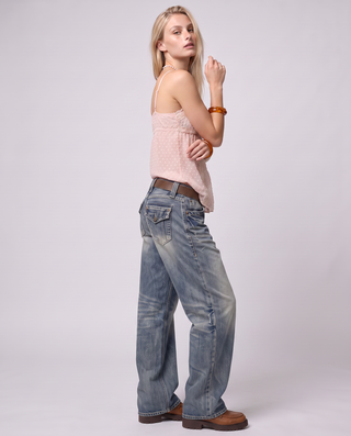 Ozzy Low-Rise Baggy Wide-Leg Jeans