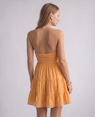 Solaria Ruched Halter Dress