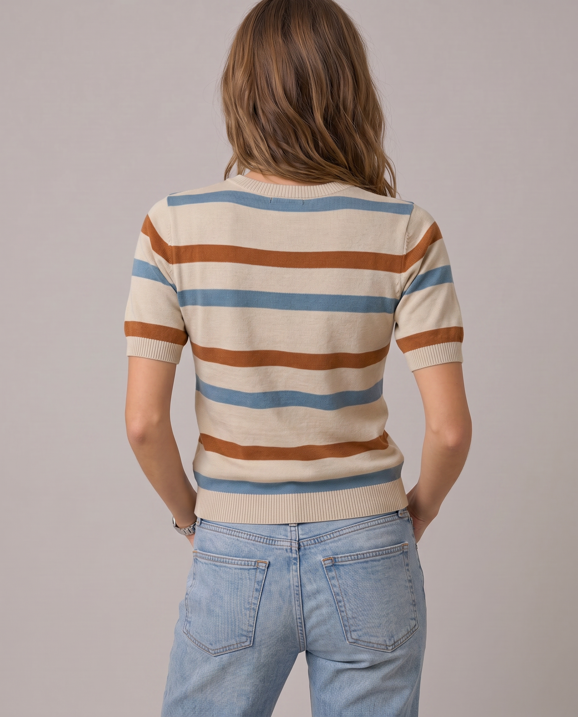Poppy Striped Knit Tee