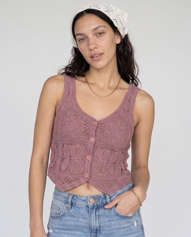 Willowdean Crochet Vest Blouse